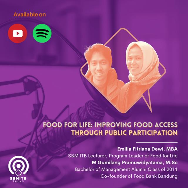 SBM ITB TALKS EP 51: Food for life: Improving food access through public participation - podcast episode cover