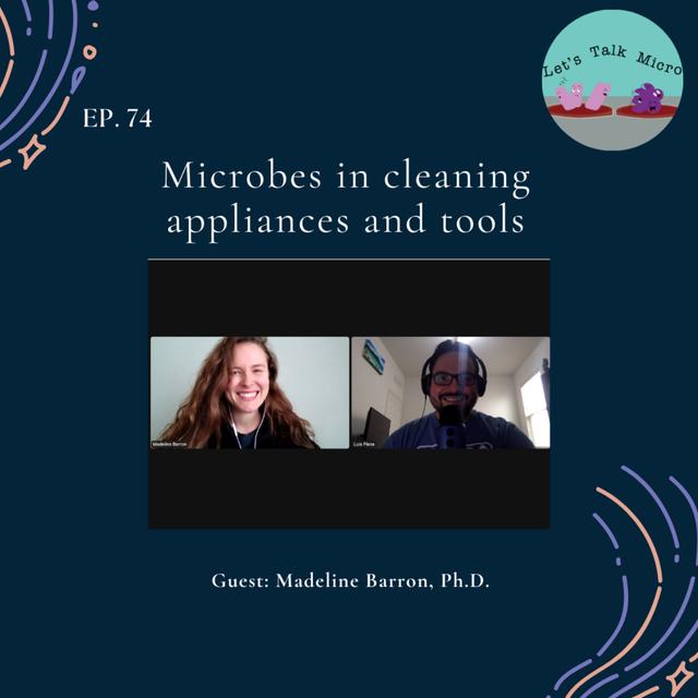 74: Microbes in cleaning appliances and tools - podcast episode cover