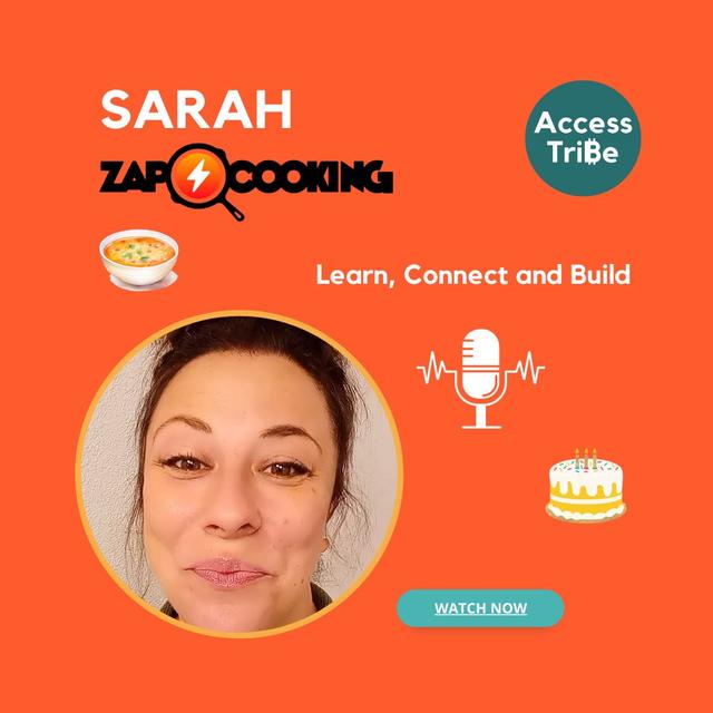 AT76 - Sarah at Zap.Cooking - podcast episode cover