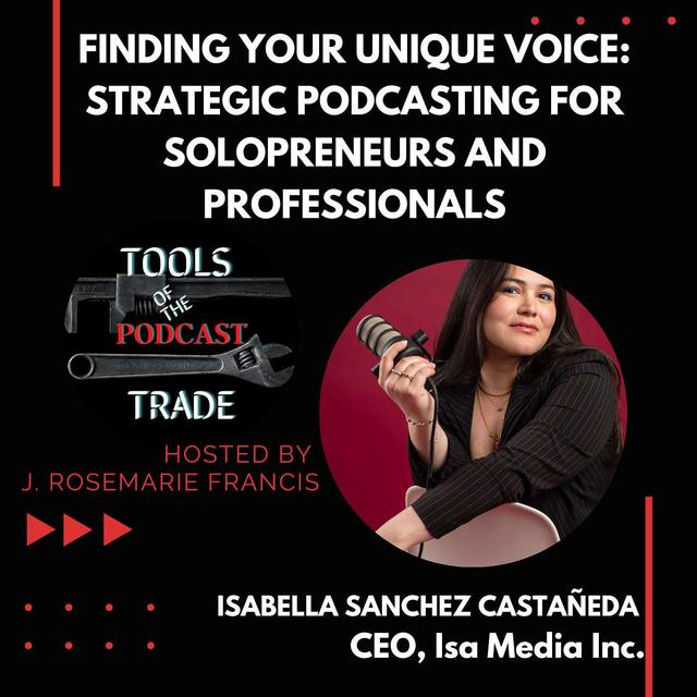 Finding Your Unique Voice: Strategic Podcasting for Solopreneurs and Professionals w/ Isabella Sanchez Castañeda - podcast episode cover