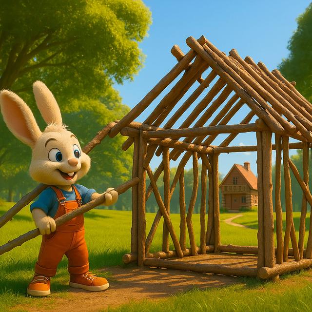 Petit Lapin construit une cabane - podcast episode cover
