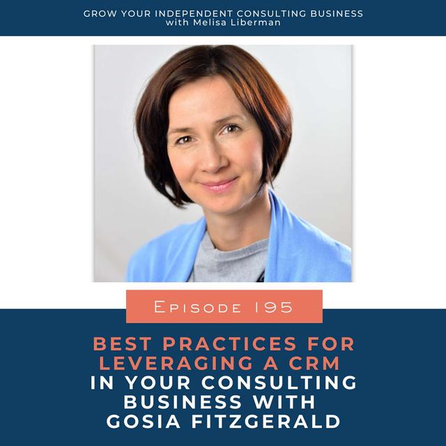 195. Best Practices for Leveraging a CRM in Your Consulting Business with Gosia FitzGerald - podcast episode cover