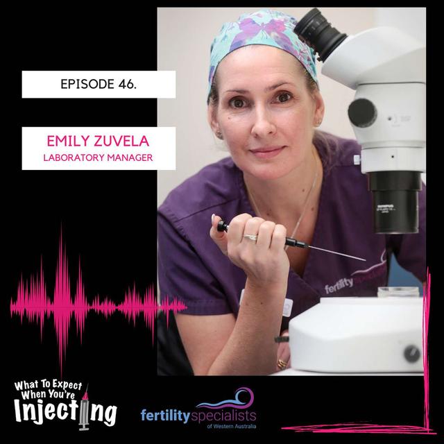 #46 Lab life with embryologist Emily Zuvela - podcast episode cover