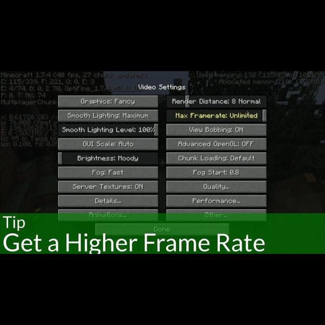 OMGcraft Tip: Get a Higher Frame Rate in Minecraft - podcast episode cover