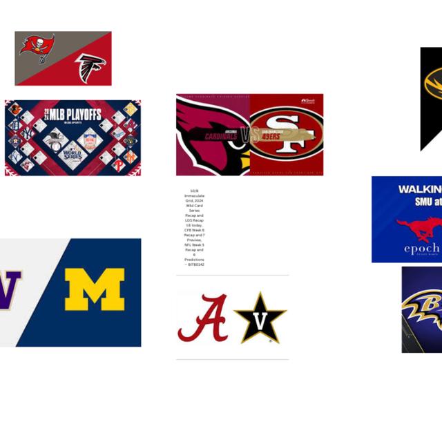 10/8 Immaculate Grid, 2024 MLB Wild Card Series Recap and LDS Review, CFB Week 6 Recap and 7 Preview, NFL Week 5 Recap and 6 Predictions - podcast episode cover