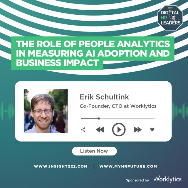 The Role of People Analytics in Measuring AI Adoption and Business Impact (an Interview with Erik Schultink) - podcast episode cover
