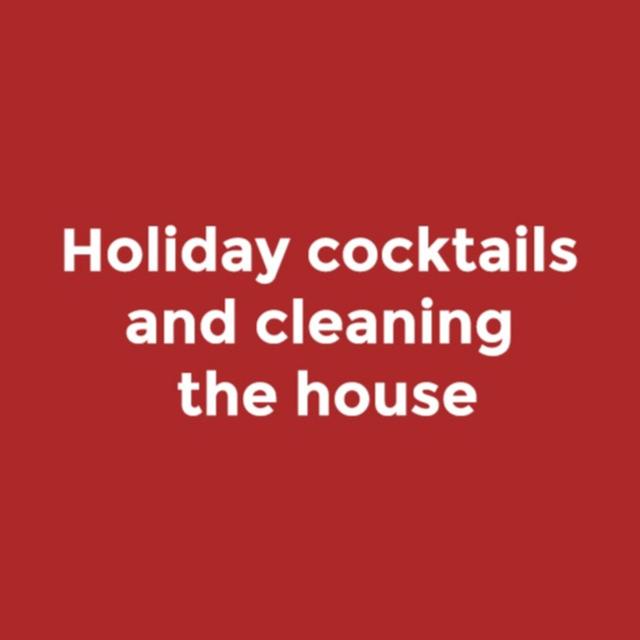 Holiday cocktails and cleaning the house - podcast cover