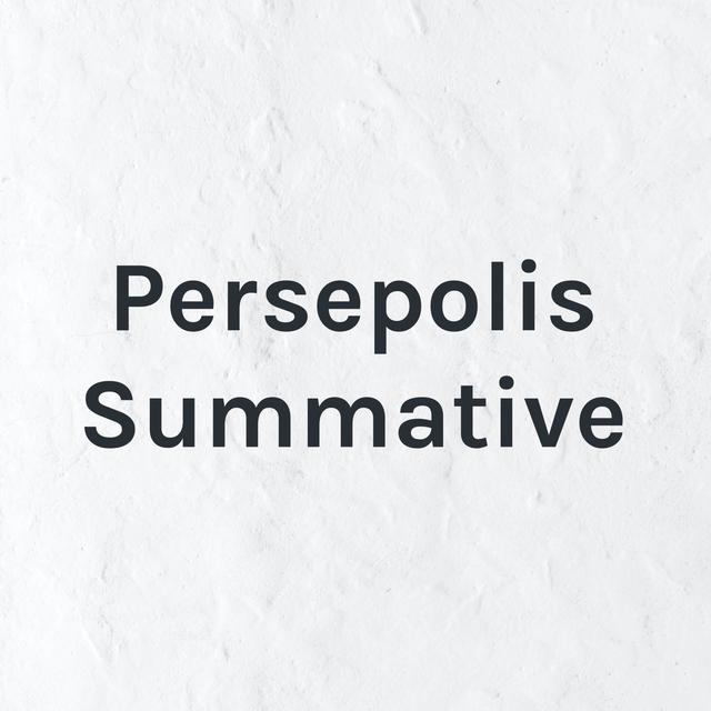 Persepolis Summative - podcast cover